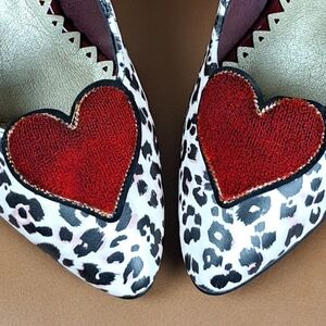 Royal Monk Leopard Heart Toe Heels Womens 6.5 Animal Print Pump